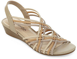 JCPenney St. John's Bay St. Johns Bay Recently Strappy Wedge Sandals