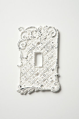 Anthropologie Tin Roof Switch Plate, Single By in White Size Single