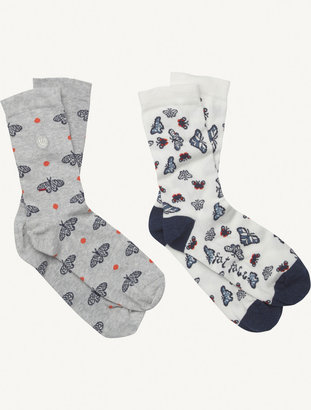 Fat Face Two Pack Butterfly Socks
