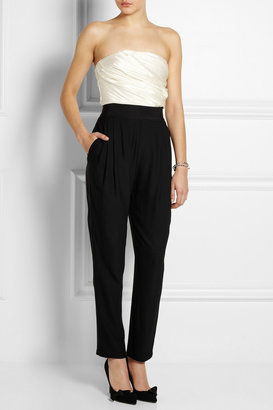 Band Of Outsiders Two-tone crepe and satin jumpsuit