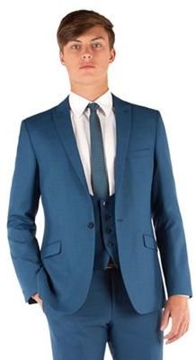 Red Herring Bright blue semi plain 1 button slim fit jacket