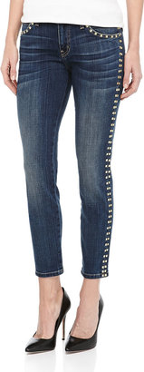 Current/Elliott The Skinny Cropped Jeans in Brass Stud