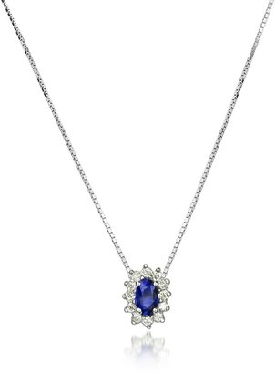 Incanto Royale Diamond and Sapphire Drop 18K Gold Necklace