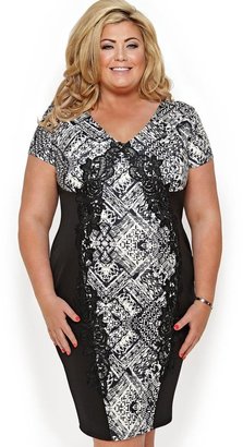 Gemma Collins Sweden Print Dress (Available in sizes 16-24)