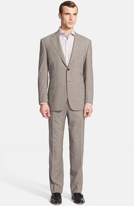 Canali Classic Fit Mélange Wool Suit
