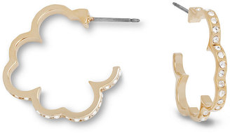 Swarovski Earrings, "Now" Clover Good Luck Symbol Hoop Earrings