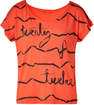 Twenty8Twelve Inferno Findley Orange Printed T-Shirt