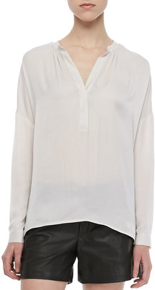 Vince Long-Sleeve Popover Blouse