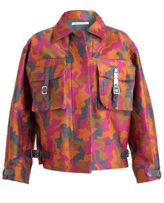 Christopher Kane Camouflage Wool-silk Parka Jacket