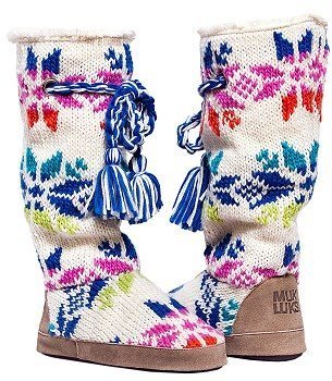 Muk Luks Women's Grace Snowflake Slipper Boot