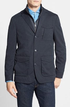 Vince Camuto Slim Fit Jacket with Removable Plaid Inset