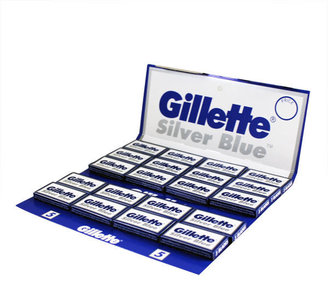 Gillette Silver Blue Double Edge Razor Blades - 100 Pack