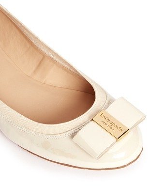 Nobrand 'Tock' bow patent leather ballerina flats