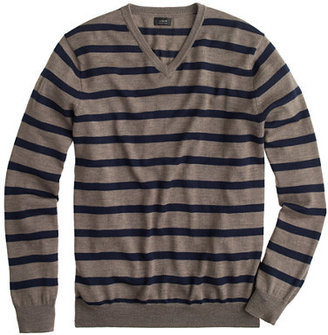 J.Crew Merino wool V-neck sweater in side stripe