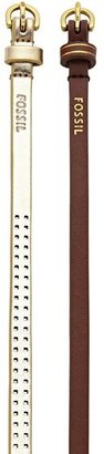Fossil Skinny Leather Belts (2-Pack)