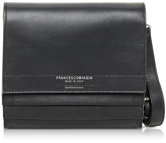 Francesco Biasia Miss Sarajevo Black Leather Messenger Bag
