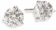 Kwiat Diamond & Platinum Stud Earrings/1.25 TCW