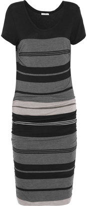 James Perse Striped stretch-jersey dress