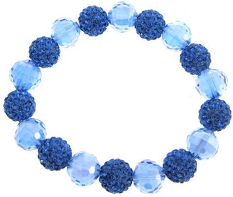 House of Fraser Aurora Flash Blue bead and crystal ball bracelet