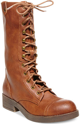 Madden Girl Motorrr Lace-Up Combat Boots