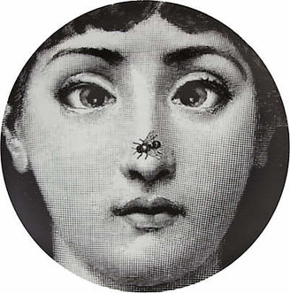 Fornasetti Theme & Variations Plate No. 363 - Wht.&blk.