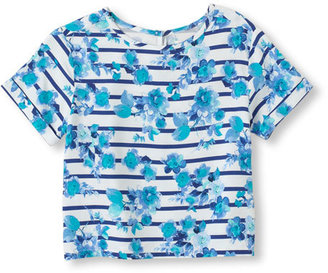 Children's Place Floral boxy tee