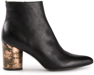 Premiata tarnished metallic heel ankle boots