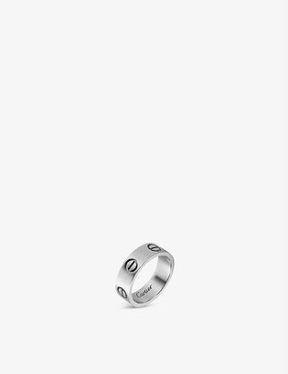 Cartier Women's White Love 18ct White-Gold Ring, Size: 53mm