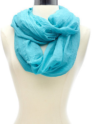 Charlotte Russe Solid Frayed Infinity Scarf