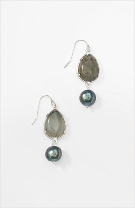 J. Jill Labradorite & peacock pearl earrings