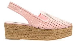 Stella McCartney Perforated faux-leather espadrilles