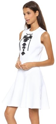 Marchesa Voyage Embroidered Sleeveless Dress