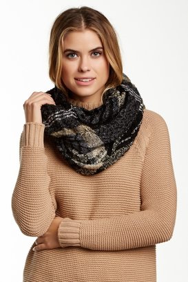 David & Young Plaid Knit Infinity Scarf