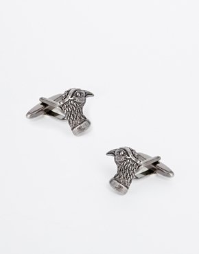 ASOS Cufflinks With Bird Head - silver