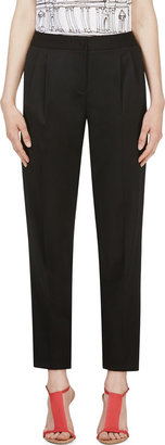 Burberry Black Pleated Wool Trousers