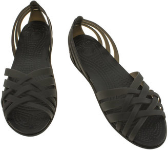 Crocs Womens Black Huarache Flat Sandals