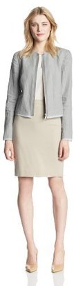 Elie Tahari Women's Adelaide Linen Zip-Front Jacket