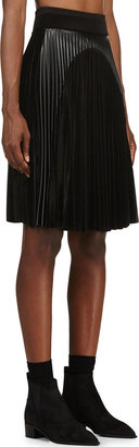 Denis Gagnon Black Pleated Velvet Skirt