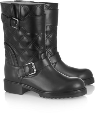 Marc Jacobs Quilted leather biker boots