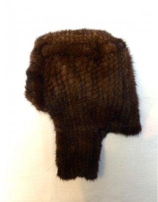 Yves Salomon Brown Fur Hat