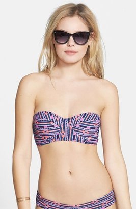 Billabong 'Geo Delight' Print Bustier Bikini Top