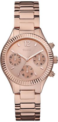 GUESS Riviera Rose Gold Plated Stainless Steel Ladies Watch