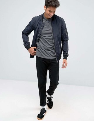 ASOS Polo Shirt In Charcoal