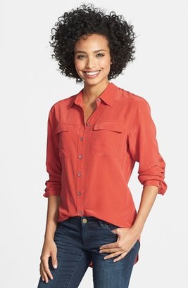 Vince Camuto Silk Utility Blouse
