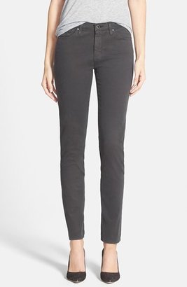 AG Jeans 'The Sateen Prima' Cigarette Leg Skinny Jeans (Dark Charcoal)