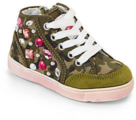 Naturino Toddler's & Little Girl's Jeweled Military Sneakers