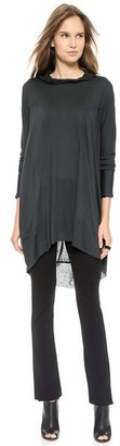 Donna Karan Hooded Tunic with Curved Body Seams