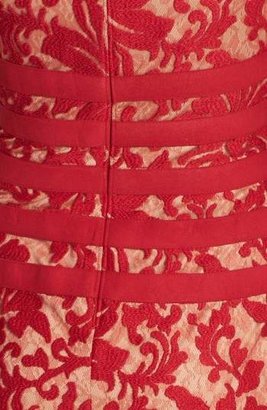 Tadashi Shoji Textured Lace Mermaid Gown