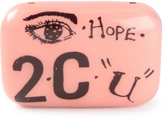 Carven 'Hope 2 C U' box clutch