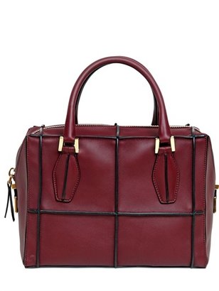 Tod's Small D-Cube Leather Top Handle Bag